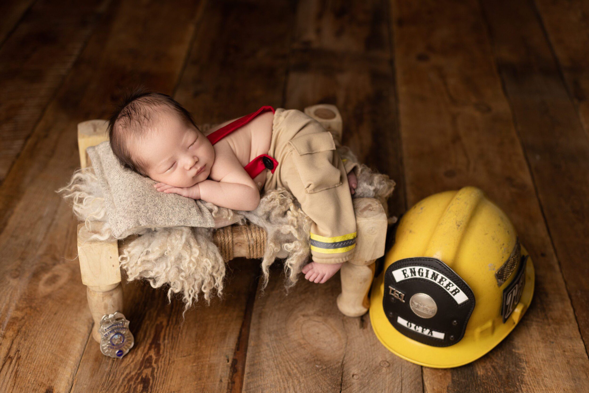 Fireman Newborn Photo